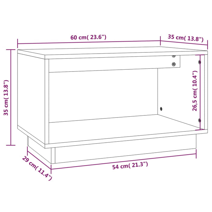 Tv-Meubel 60X35X35 Cm Massief Grenenhout