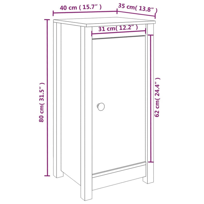 Dressoirs 40X35X80 Cm Massief Grenenhout