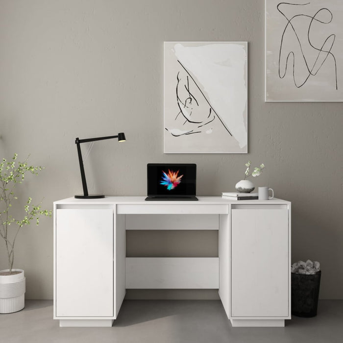 Bureau 140X50X75 Cm Massief Grenenhout