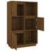 Hoge Kast 74X35X117 Cm Massief Grenenhout