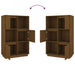 Hoge Kast 74X35X117 Cm Massief Grenenhout