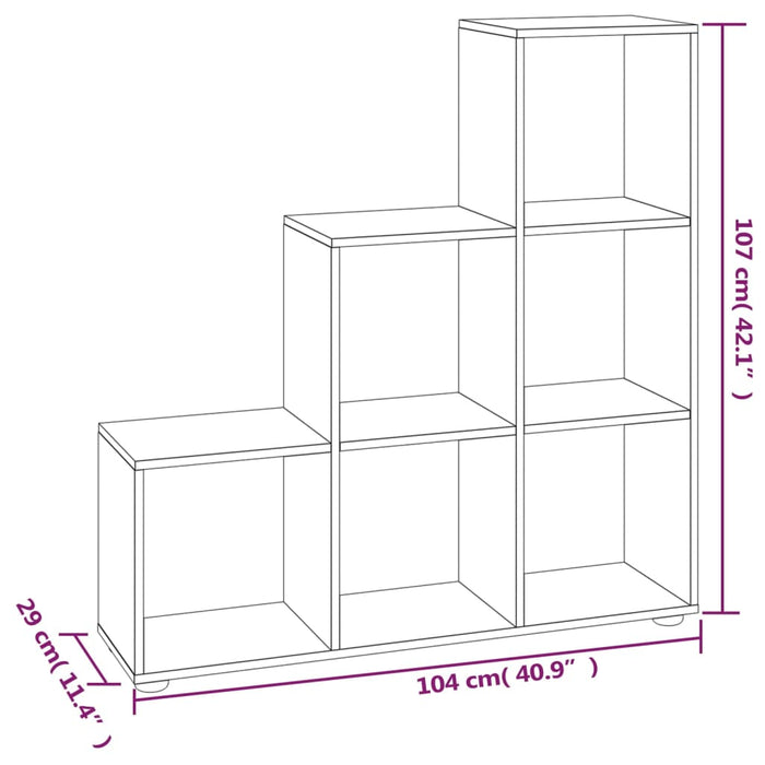 Boekenkast Trapvormig 107 Cm Bewerkt Hout Eiken