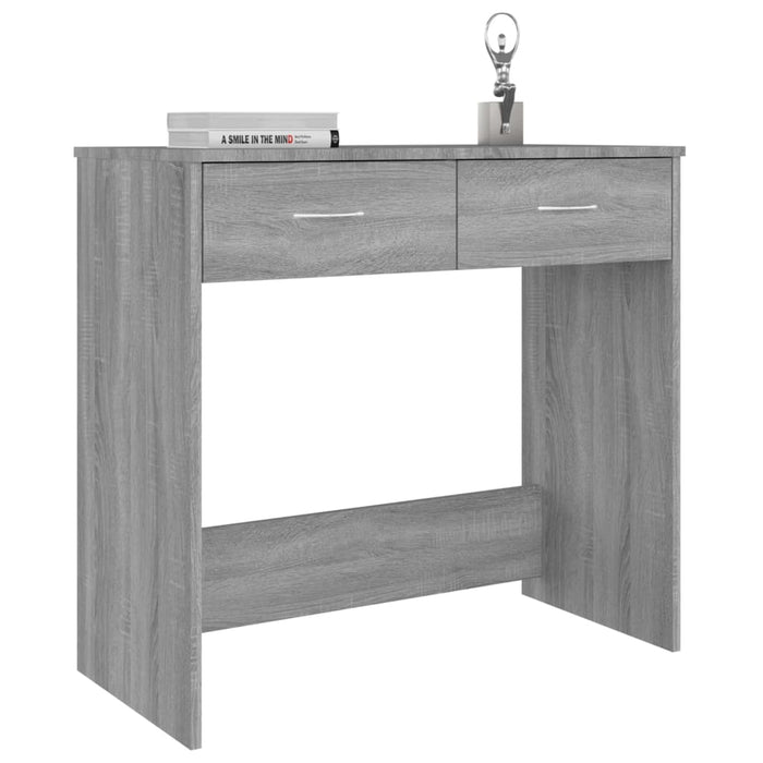 Bureau 80X40X75 Cm Bewerkt Hout Eikenkleurig