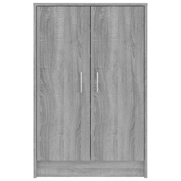 Schoenenkast 60X35X92 Cm Bewerkt Hout Eikenkleurig Grijs Sonoma