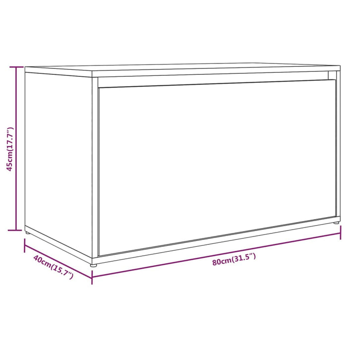 Halbankje 80X40X45 Cm Bewerkt Hout