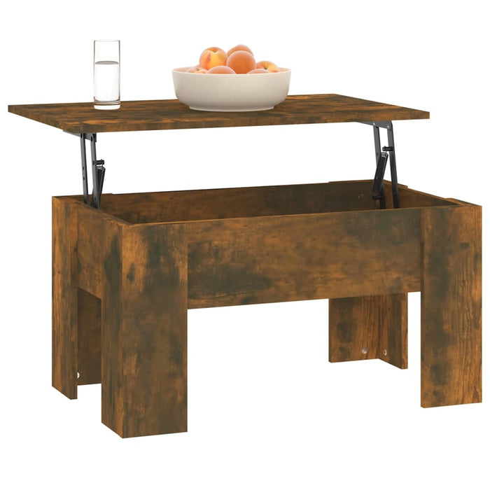 Salontafel 79X49X41 Cm Bewerkt Hout Kleurig