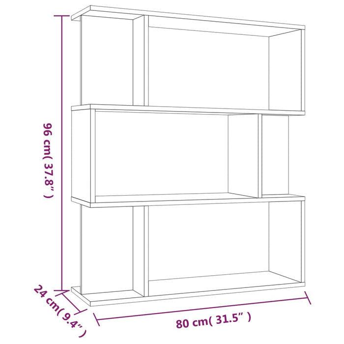 Boekenkast / Kamerscherm 80X24X96 Cm Bewerkt Hout