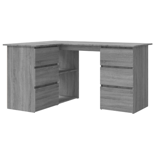 Hoekbureau 145X100X76 Cm Bewerkt Hout Eikenkleurig