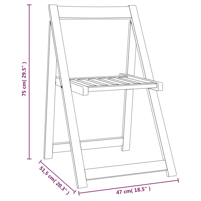 Tuinstoelen Inklapbaar 4 St Massief Acaciahout