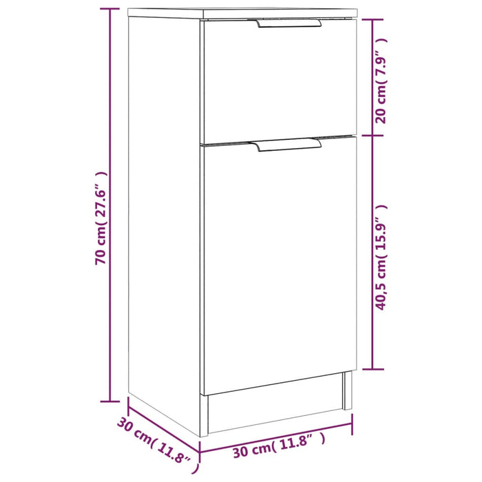 Dressoirs 30X30X70 Cm Bewerkt Hout