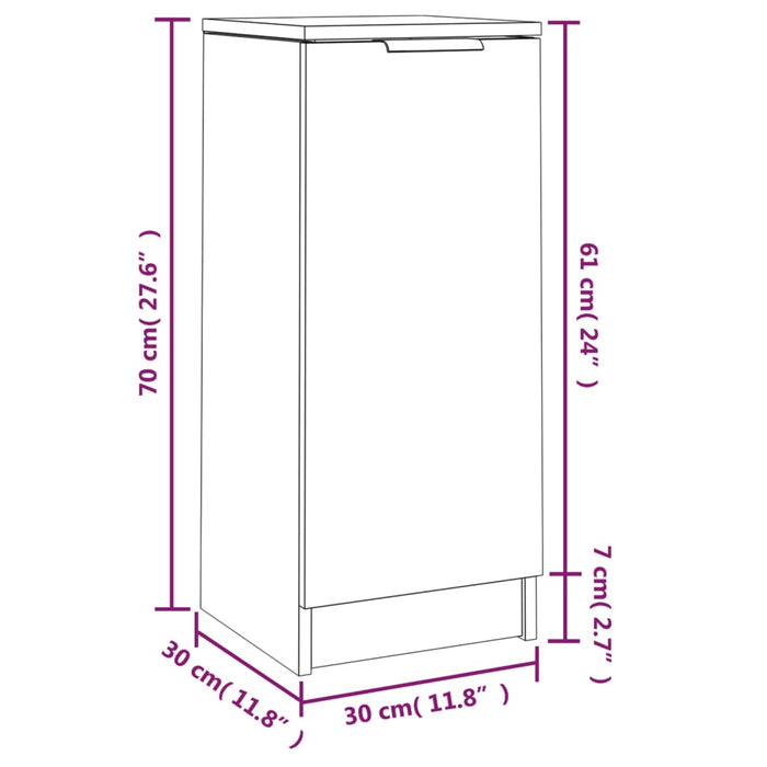 Dressoirs 30X30X70 Cm Bewerkt Hout