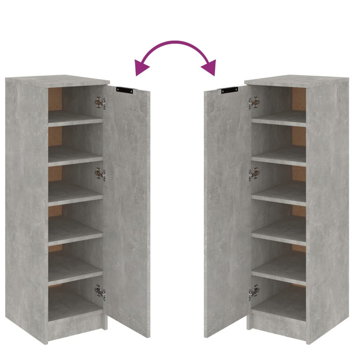 Schoenenkast 30X35X00 Cm Bewerkt Hout Betongrijs