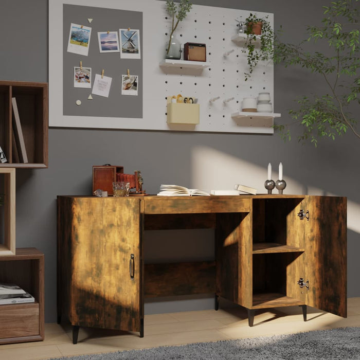 Bureau 140X50X75 Cm Bewerkt Hout Kleurig