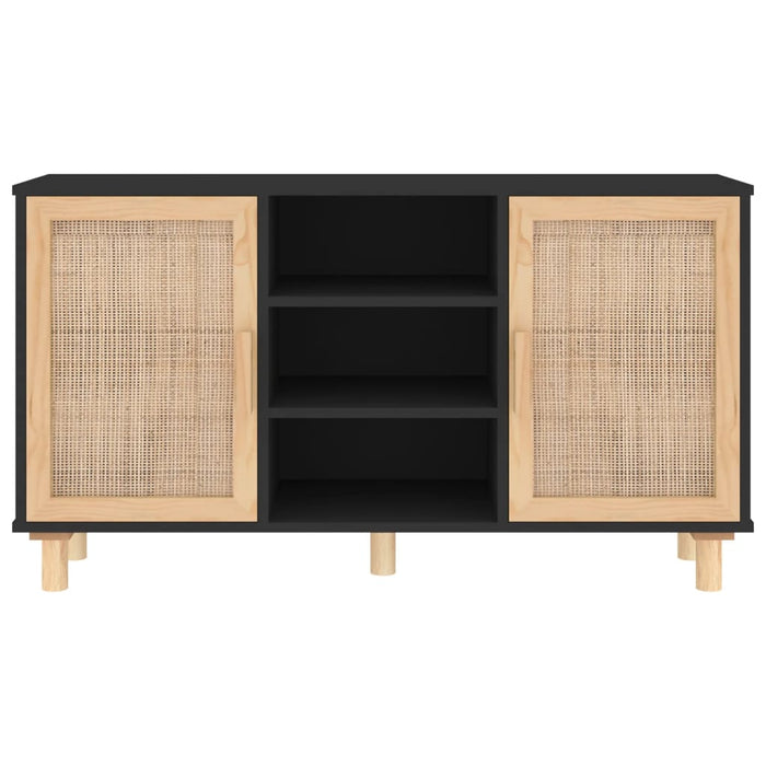 Dressoir 05X30X60 Cm Massief Grenen Hout En Rattan