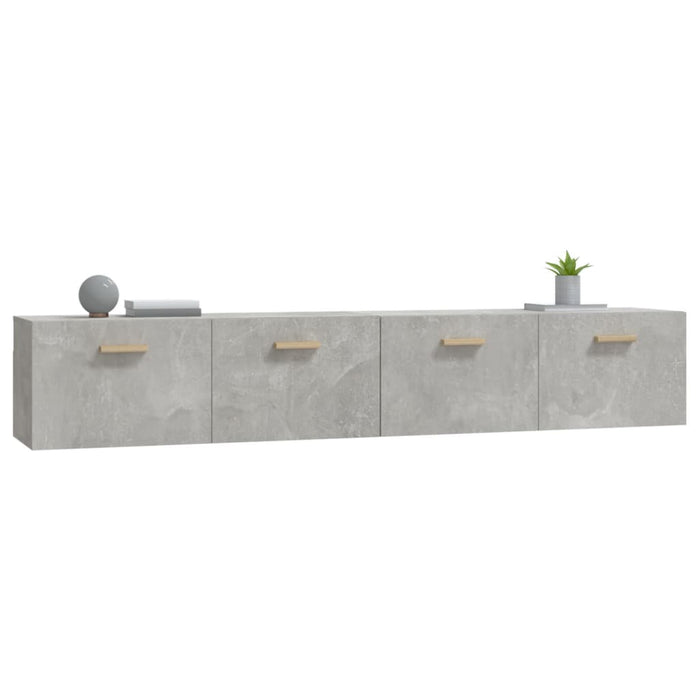 Wandkasten 2 St 00X36,5X35 Cm Bewerkt Hout Betongrijs