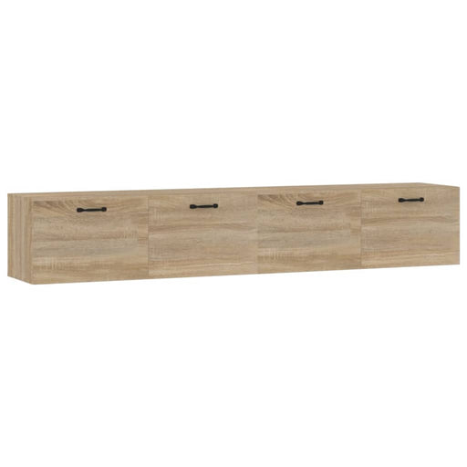 Wandkasten 2 St 00X36,5X35 Cm Bewerkt Hout Kleurig Sonoma Eiken