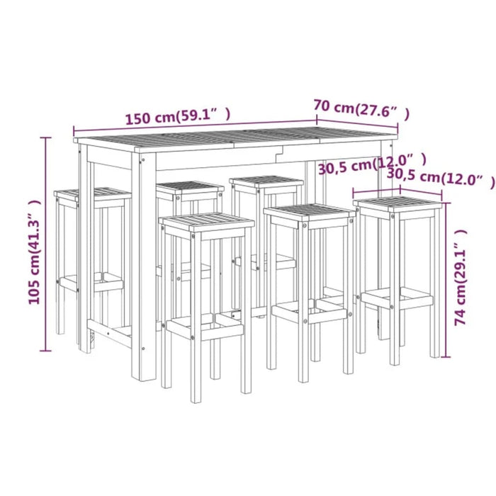 Tuinbarset Massief Acaciahout