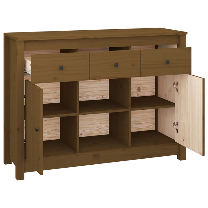 Dressoir 100X35X74,5 Cm Massief Grenenhout