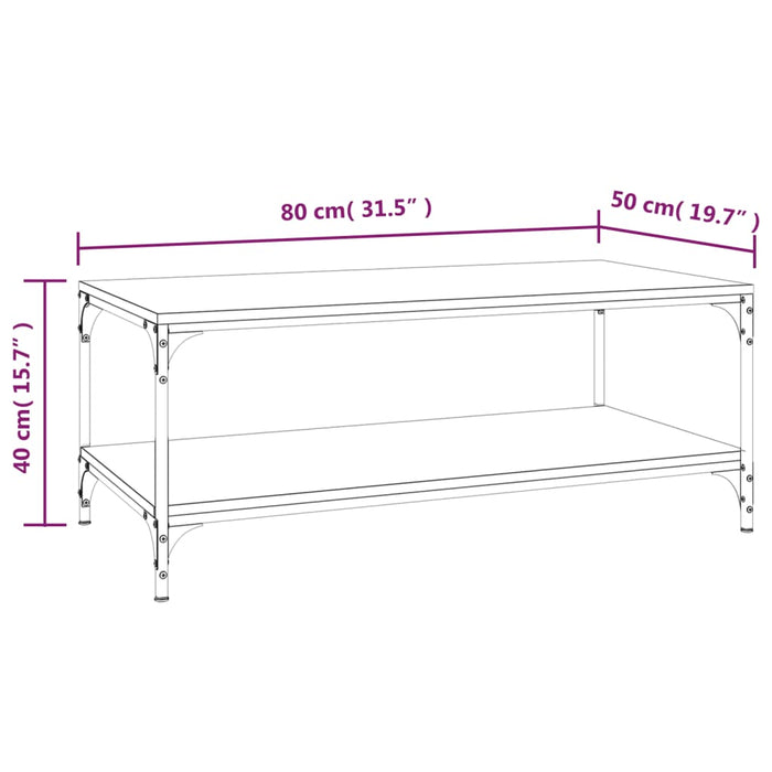 Salontafel Bewerkt Hout Eiken