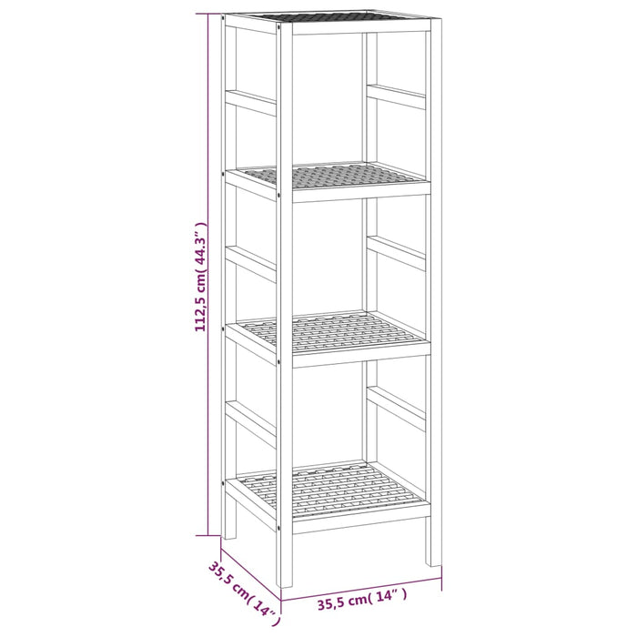 Badkamerrek 35,5X35,5X112,5 Cm Massief Walnotenhout