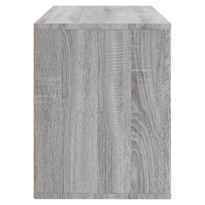 Schoenenkast 80X35X45 Cm Bewerkt Hout Grijs Sonoma