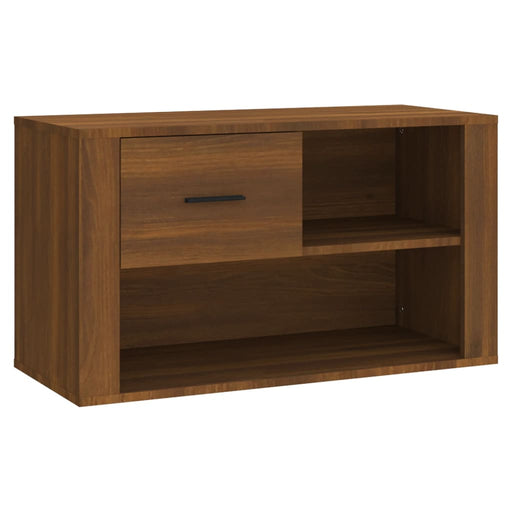 Schoenenkast 80X35X45 Cm Bewerkt Hout Bruin Eikenkleur Bruineiken