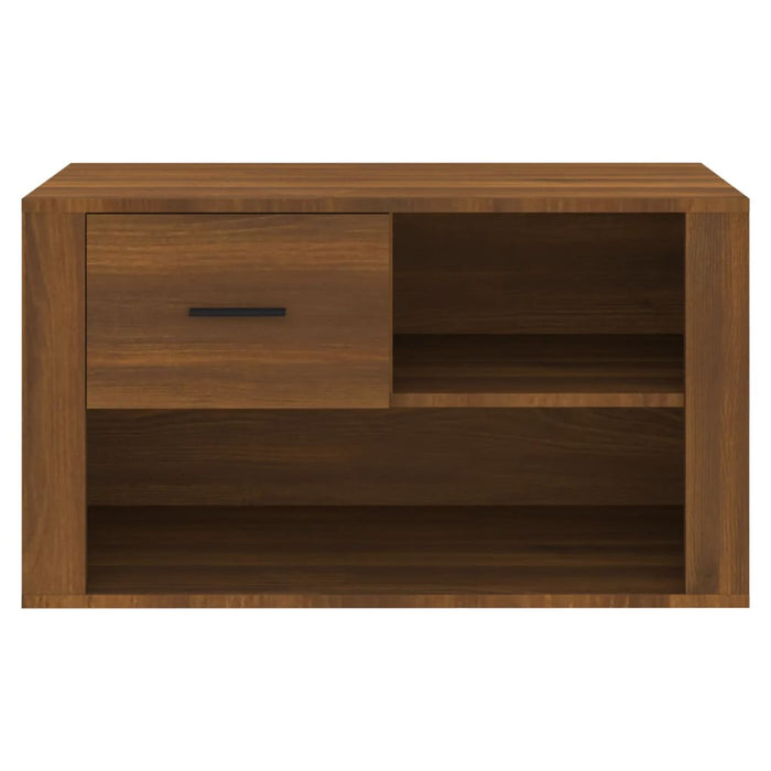 Schoenenkast 80X35X45 Cm Bewerkt Hout Bruin Eikenkleur Bruineiken