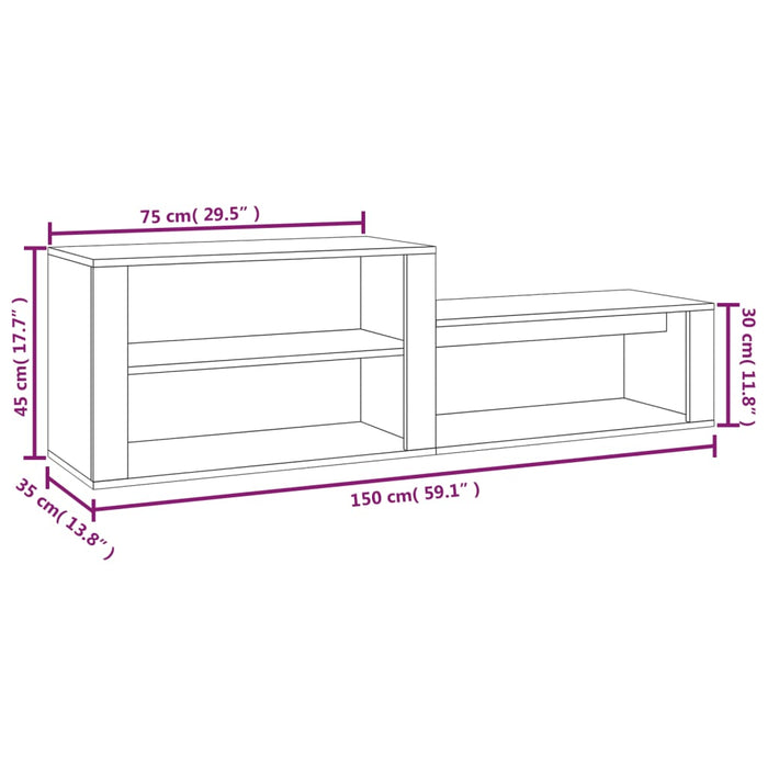 Schoenenkast 50X35X45 Cm Bewerkt Hout Zwart