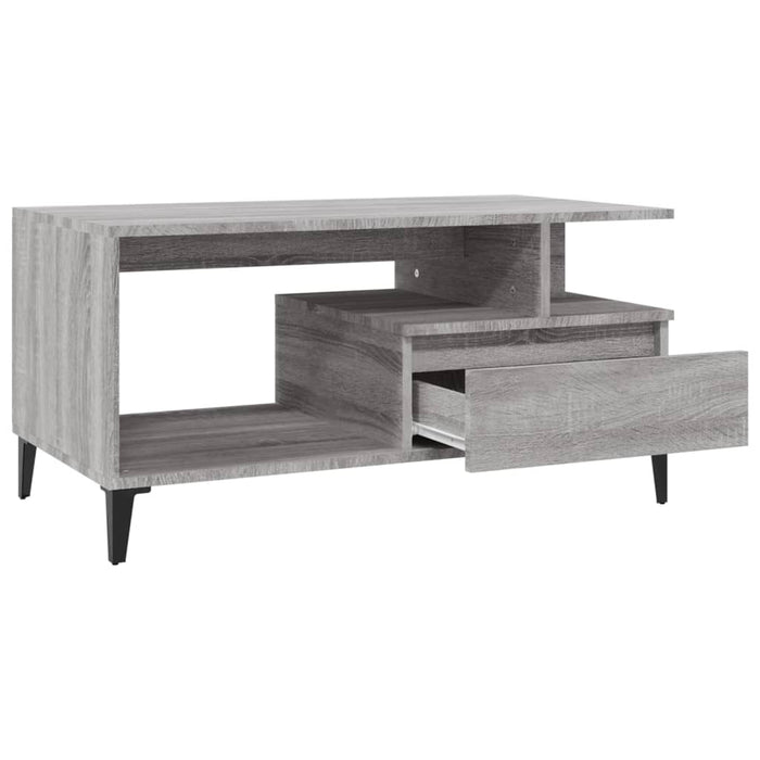 Salontafel 90X49X45 Cm Bewerkt Hout