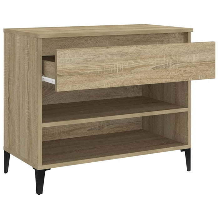 Schoenenkast 70X36X60 Cm Bewerkt Hout Kleurig Sonoma Eiken