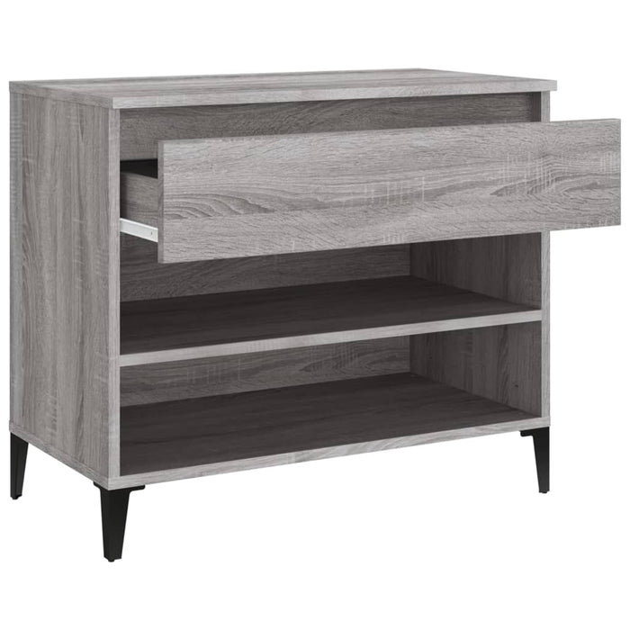 Schoenenkast 70X36X60 Cm Bewerkt Hout Sonoma Grijs Grijs Sonoma