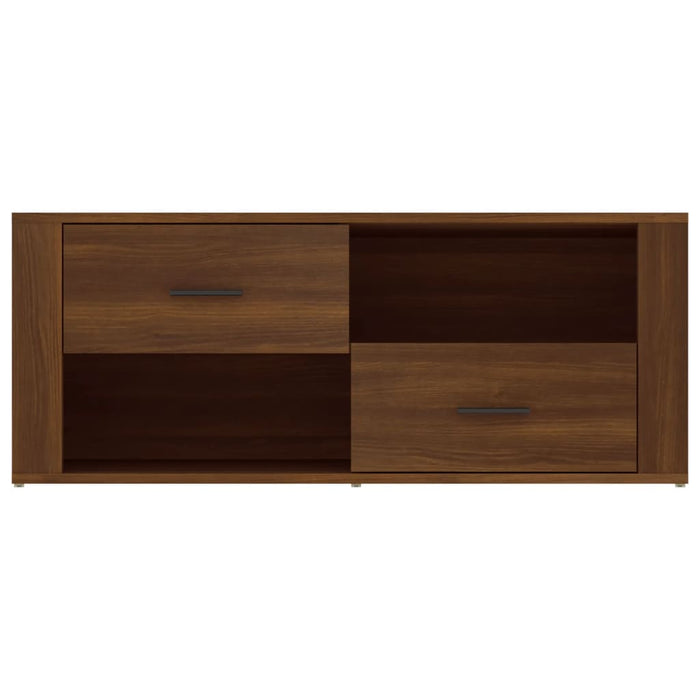 Tv-Meubel 00X35X40 Cm Bewerkt Hout Bruin Eikenkleur