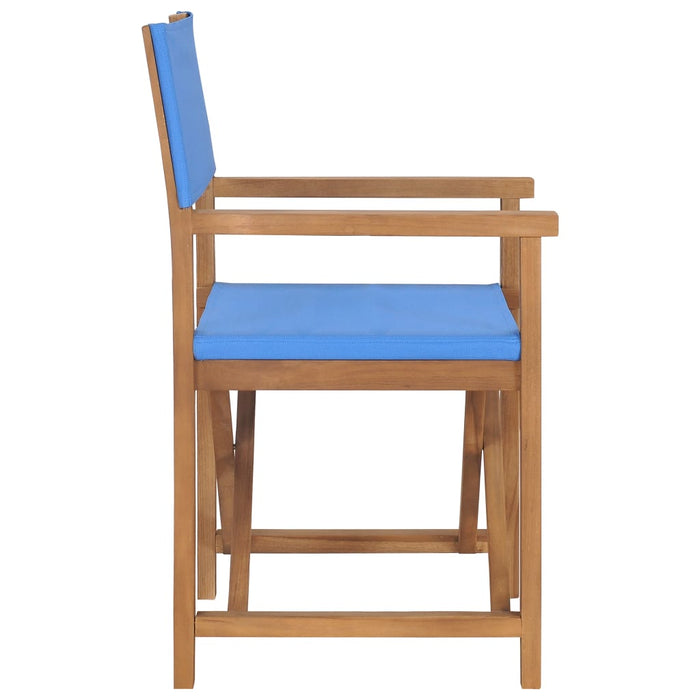 Regisseursstoelen 2 St Massief Teakhout Blauw