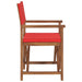 Regisseursstoelen 2 St Massief Teakhout Rood Donkergrijs