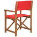 Regisseursstoelen 2 St Massief Teakhout Rood Donkergrijs