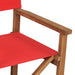 Regisseursstoelen 2 St Massief Teakhout Rood Donkergrijs