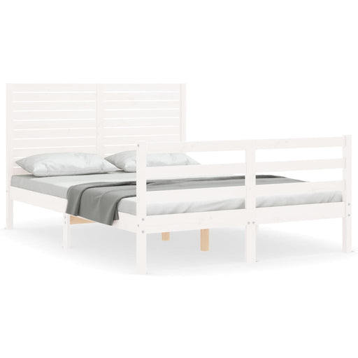 Bedframe Met Hoofdbord Massief Hout