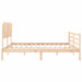 Bedframe Met Hoofdbord Massief Hout