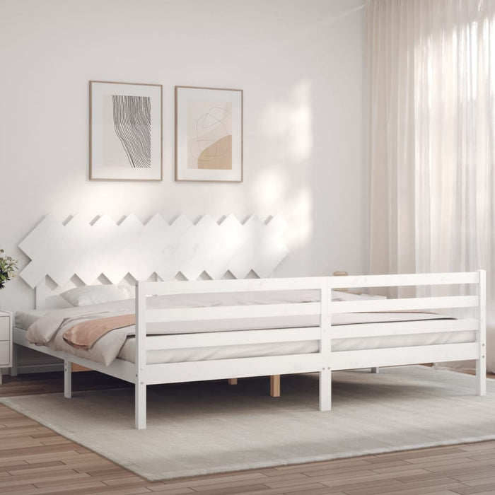 Bedframe Met Hoofdbord Massief Hout