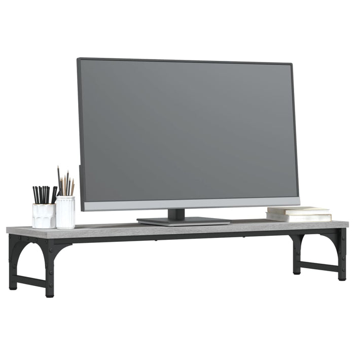 Monitorstandaard 85X23X15,5 Cm Bewerkt Hout Eiken