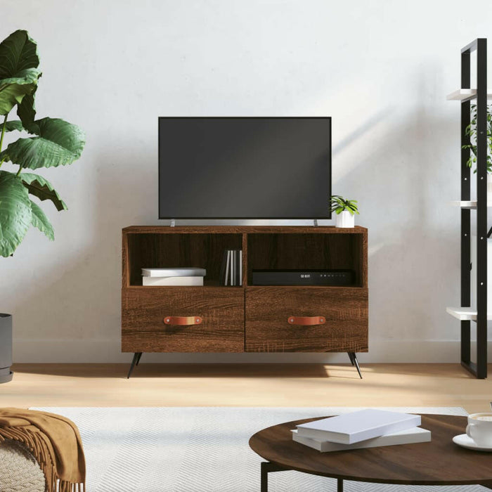 Tv-Meubel 80X36X50 Cm Bewerkt Hout Sonoma Eiken