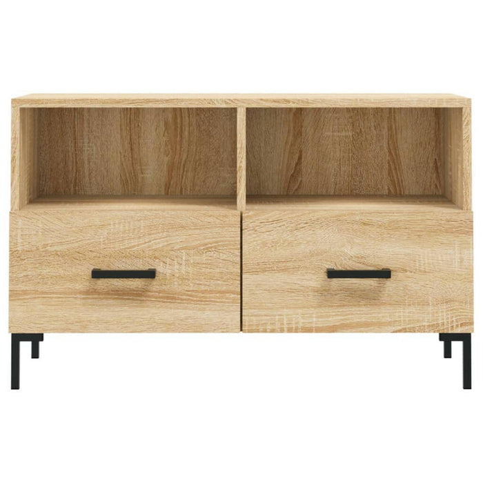 Tv-Meubel 80X36X50 Cm Bewerkt Hout Sonoma Eiken