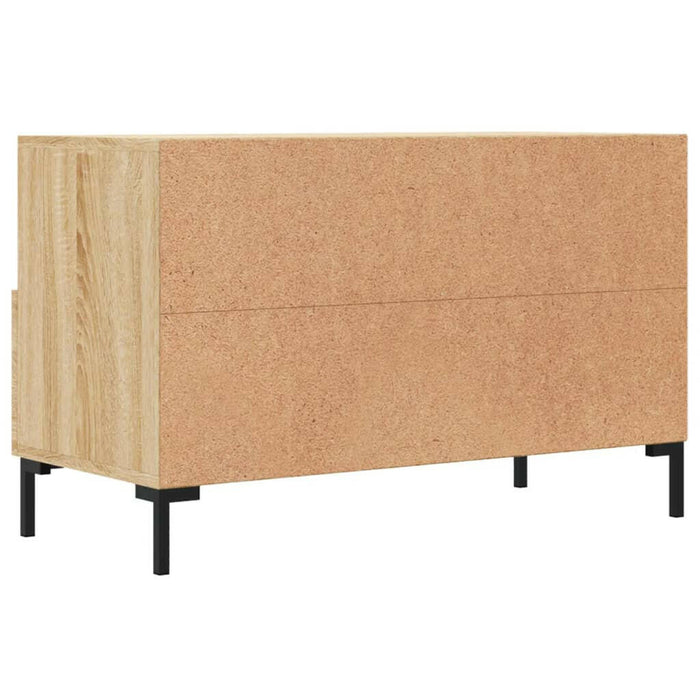 Tv-Meubel 80X36X50 Cm Bewerkt Hout Sonoma Eiken