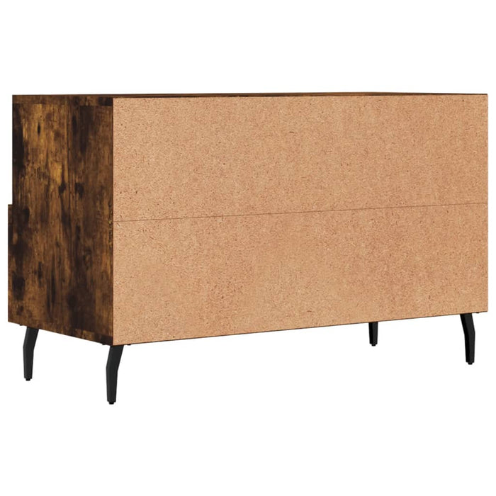 Tv-Meubel 80X36X50 Cm Bewerkt Hout Kleurig