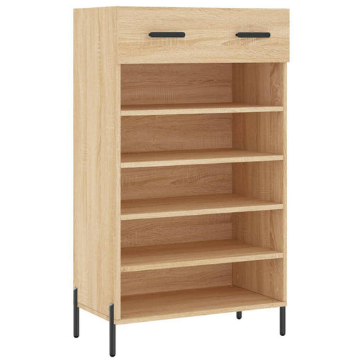 Schoenenkast 60X35X105 Cm Bewerkt Hout Sonoma Eikenkleurig