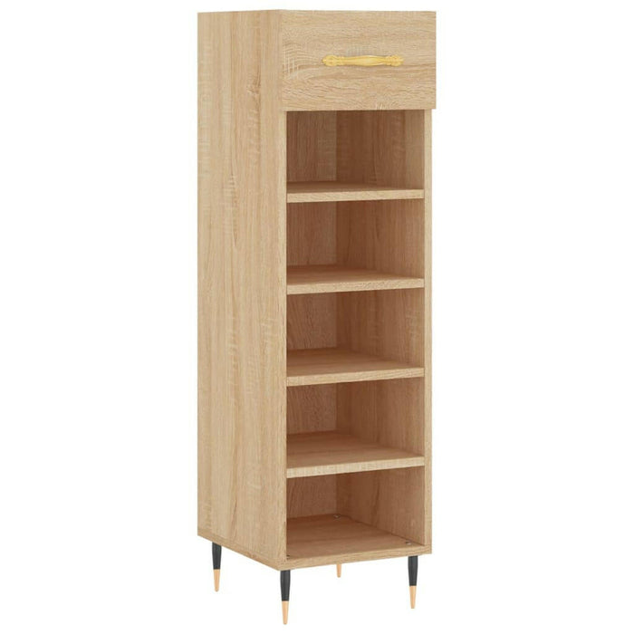 Schoenenkast 30X35X105 Cm Bewerkt Hout Sonoma Eikenkleurig