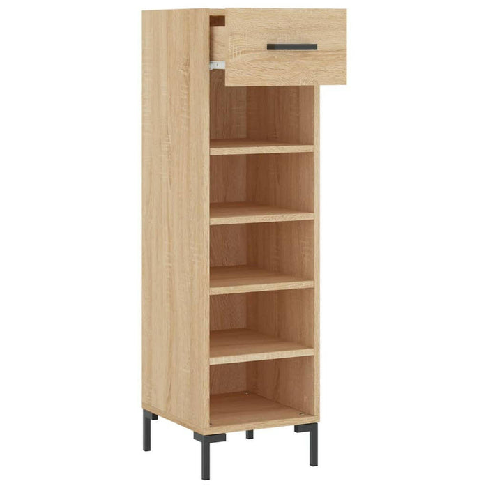 Schoenenkast 30X35X105 Cm Bewerkt Hout Sonoma Eikenkleurig