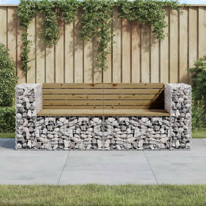 Tuinbank Schanskorfontwerp 184X71X65,5 Cm Massief Grenenhout