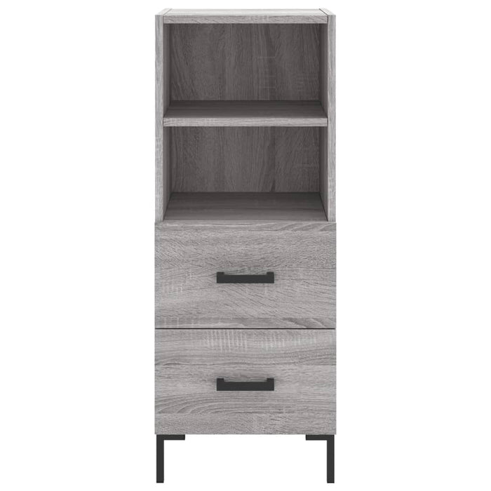 Hoge Kast 34,5X34X180 Cm Bewerkt Hout Eikenkleurig