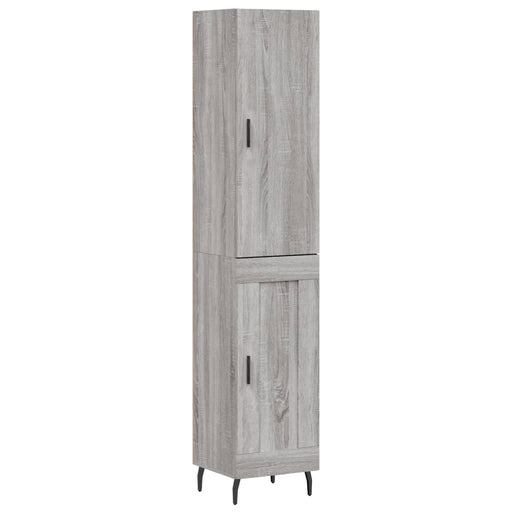 Hoge Kast 34,5X34X180 Cm Bewerkt Hout Eikenkleurig